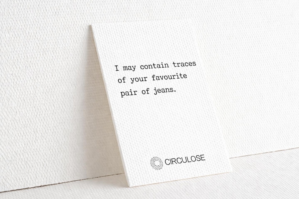 Image of Circulose hangtag with text